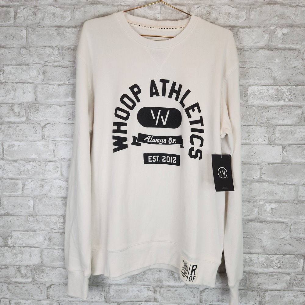 Whoop Sweatshirt Founders Collection Cream Graphic Streetwear Medium